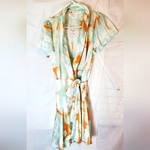 Mittoshop Tie Dye Wrap Dress with Ruffles in Size Small NWT - Picture 1 of 7